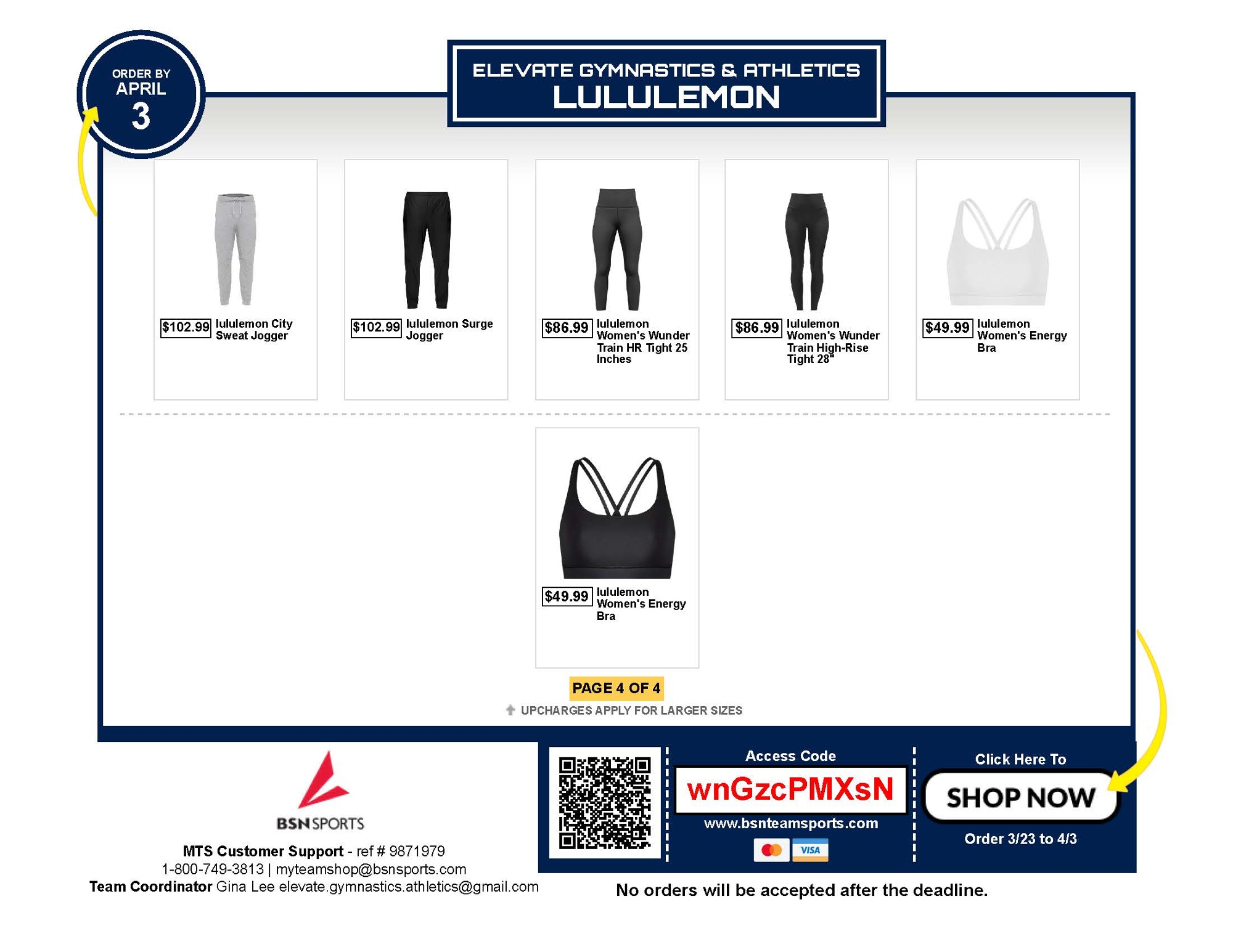 Elevate Apparel Lululemon Team Store